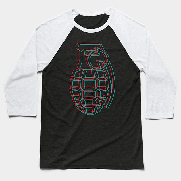 Grenade Baseball T-Shirt by WRDY